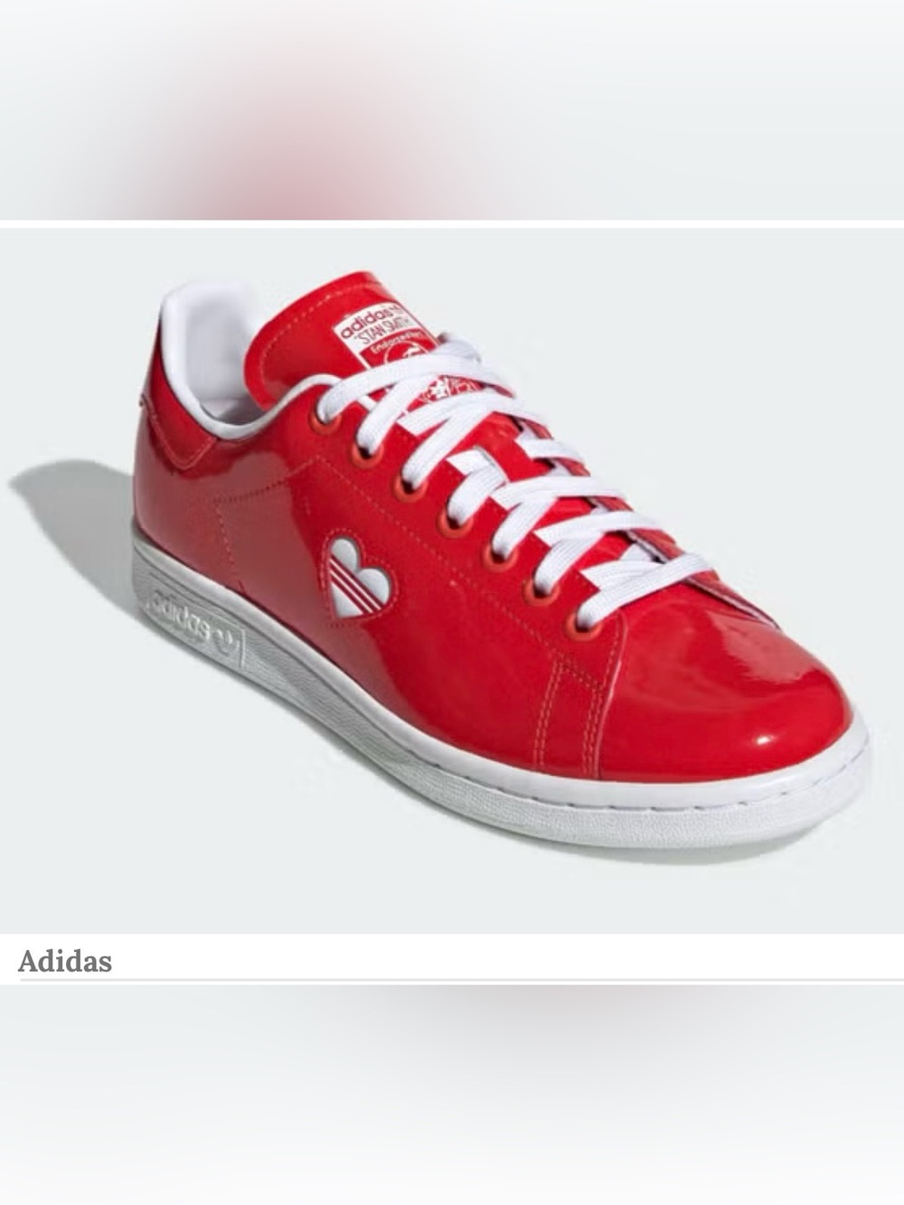 adidas Stan Smith Women's Sneakers — Active Red / Cloud White